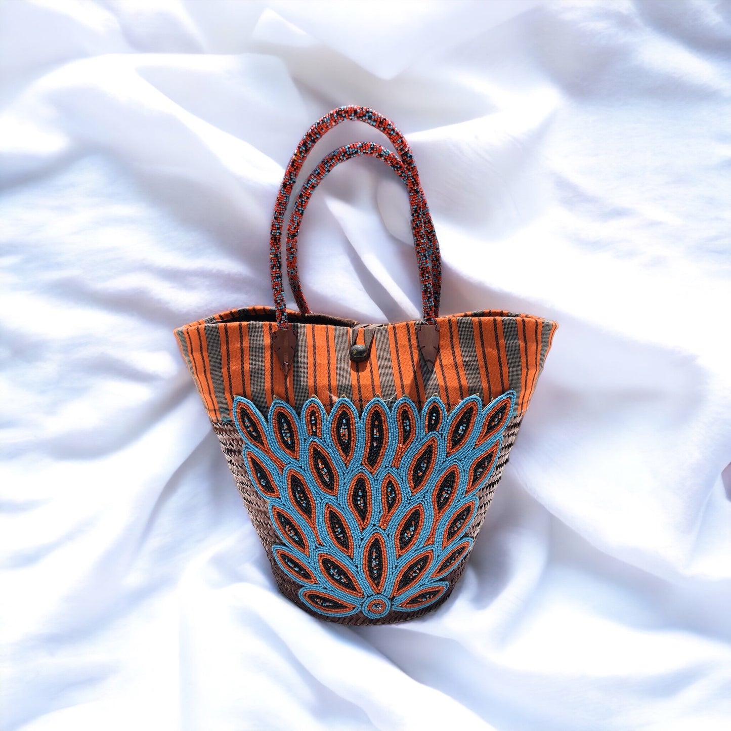 Paisley Beaded Basket