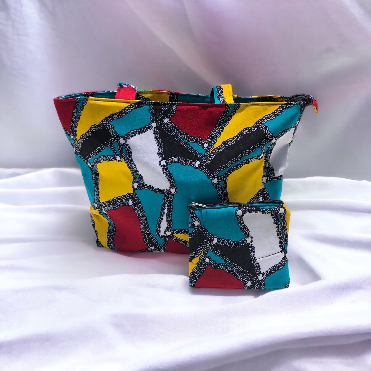 African Print Tote Bag
