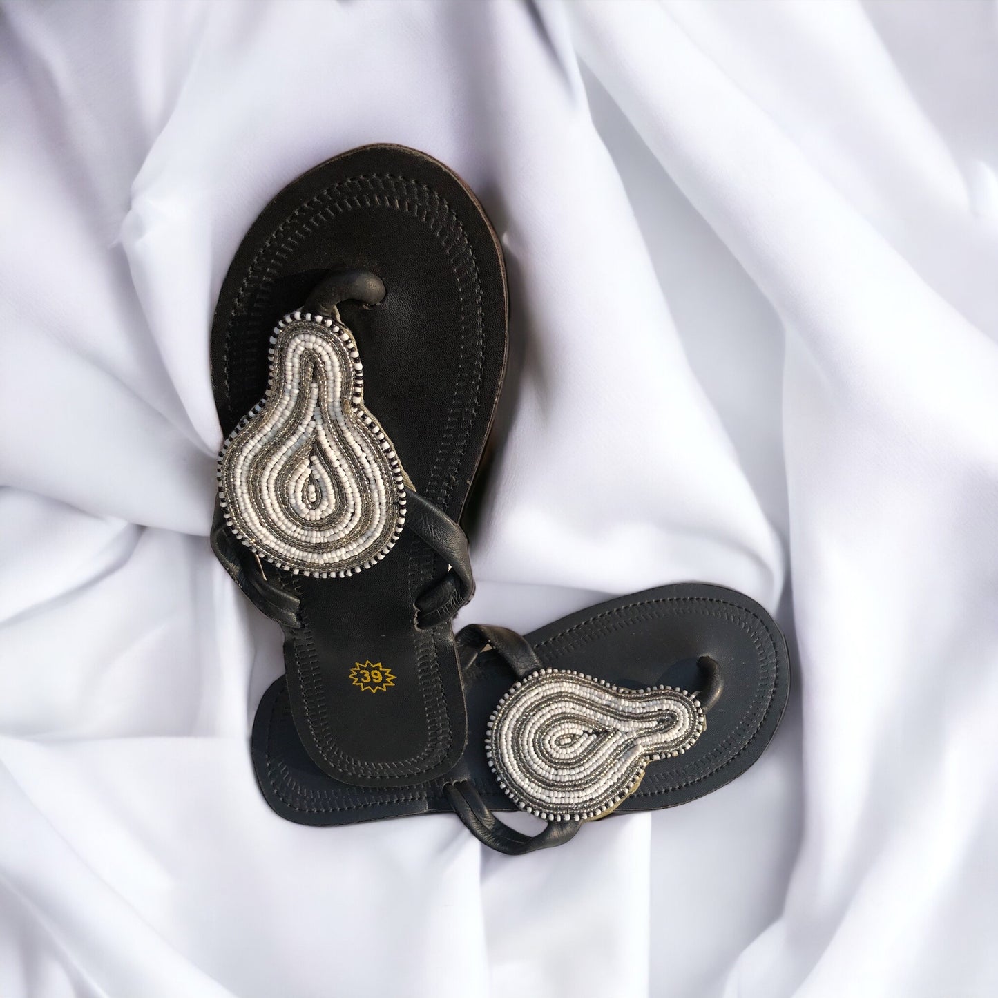 Size 8 Beaded Sandals