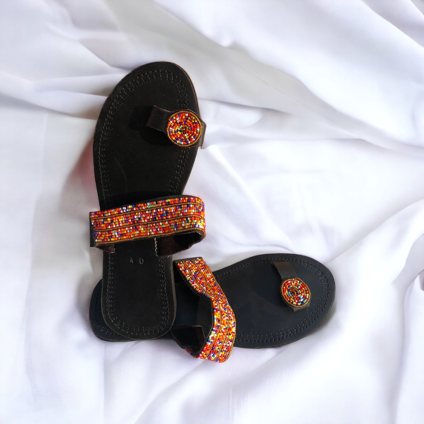 Size 9 Beaded Sandals