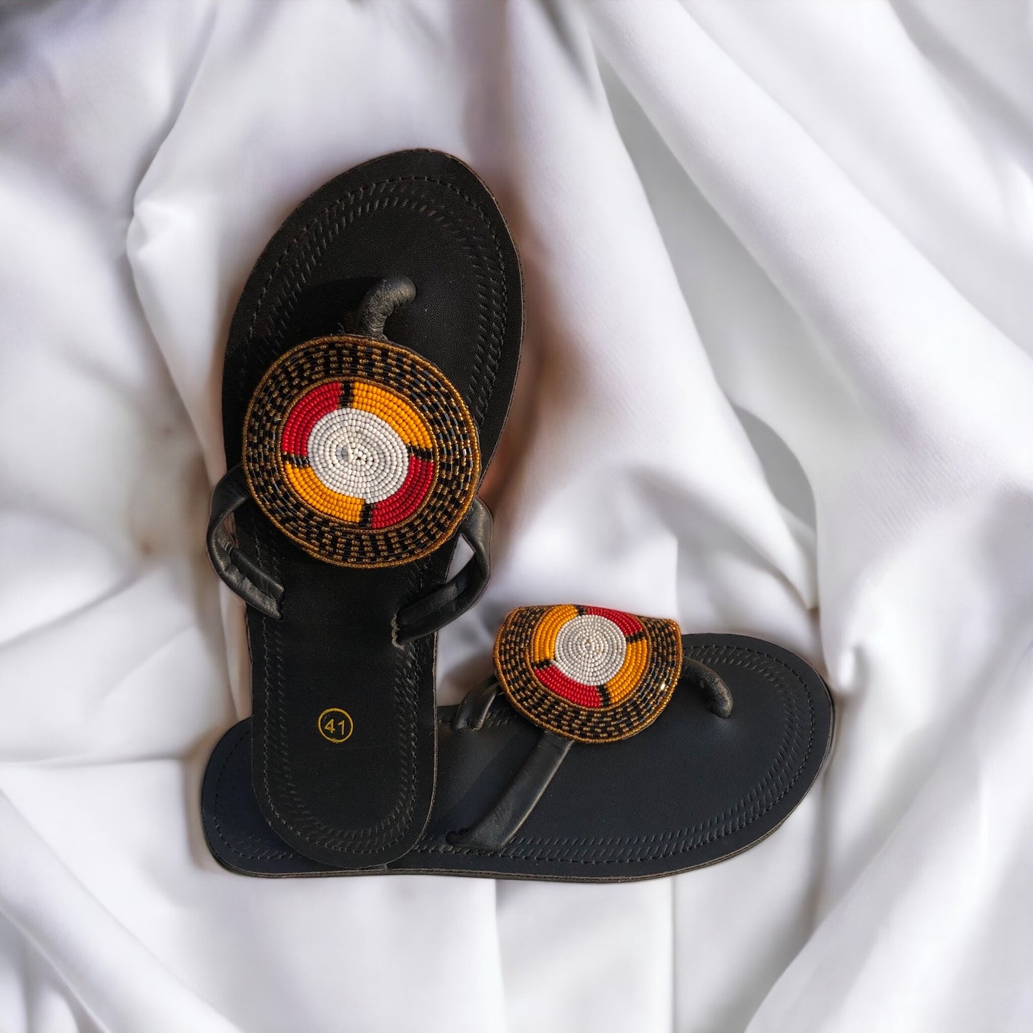 Size 10 Beaded Sandals