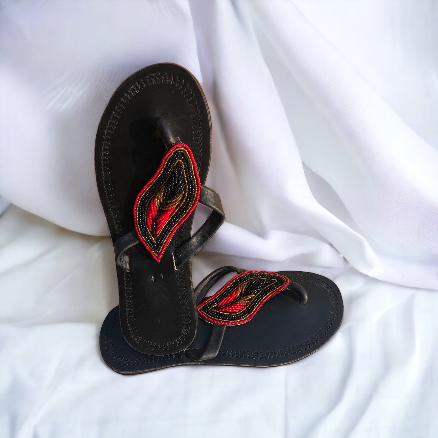 Size 10 Beaded Sandals