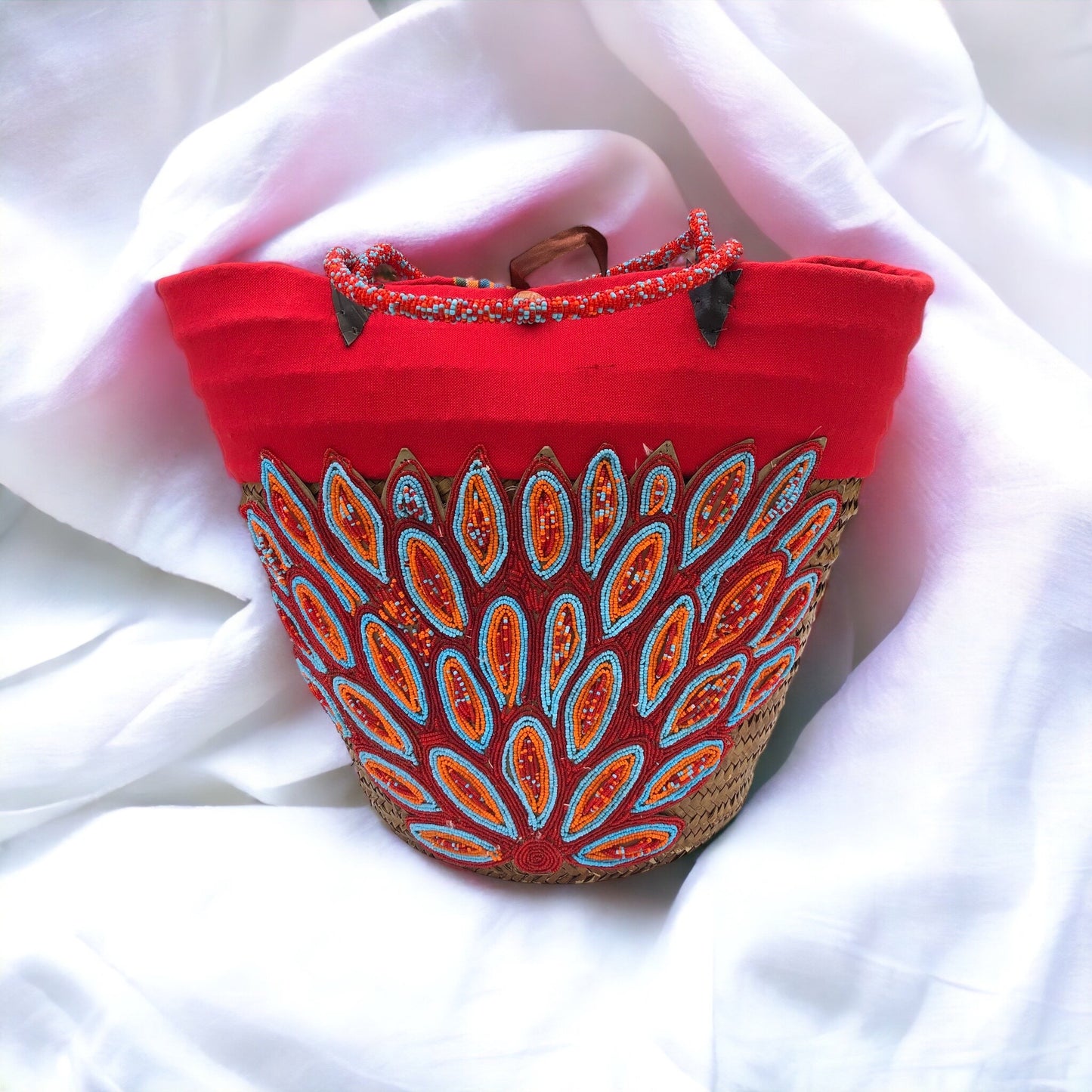 Paisley Beaded Basket