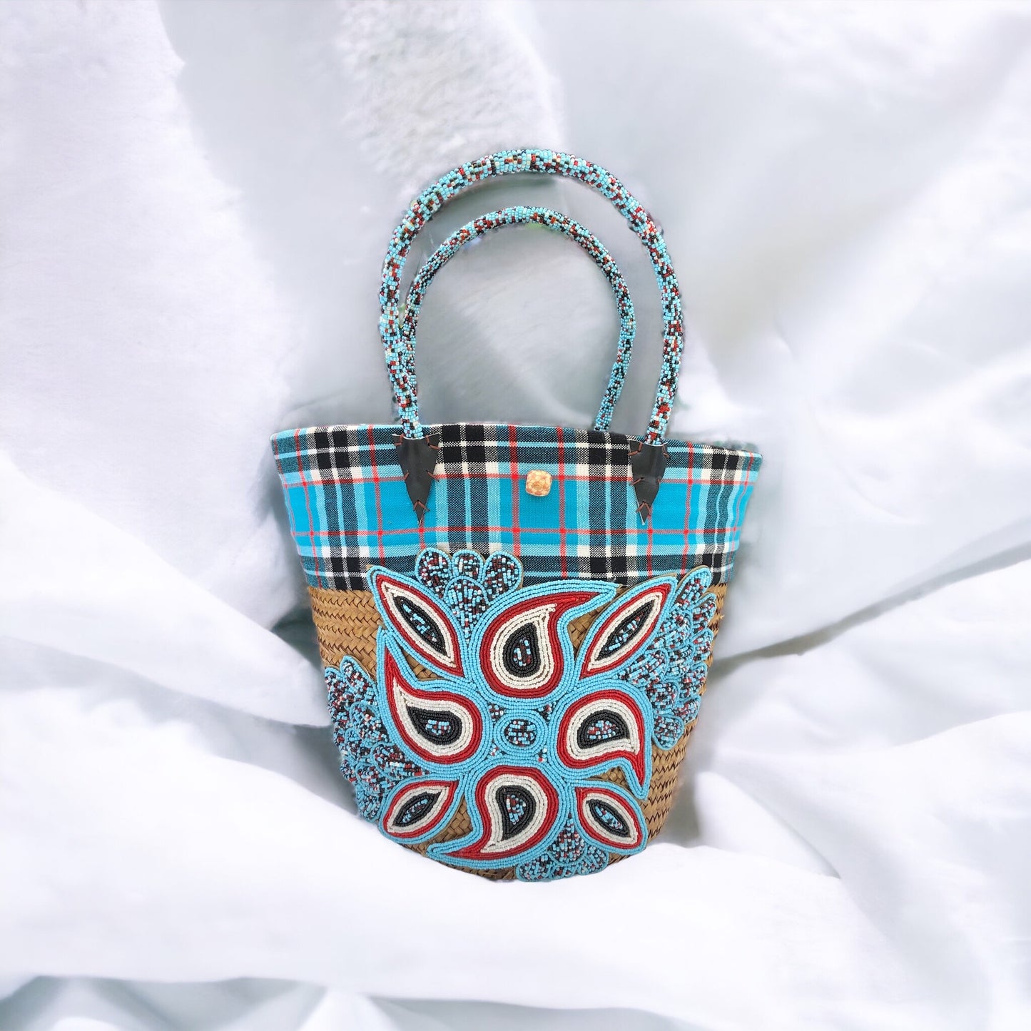 Paisley Beaded Basket