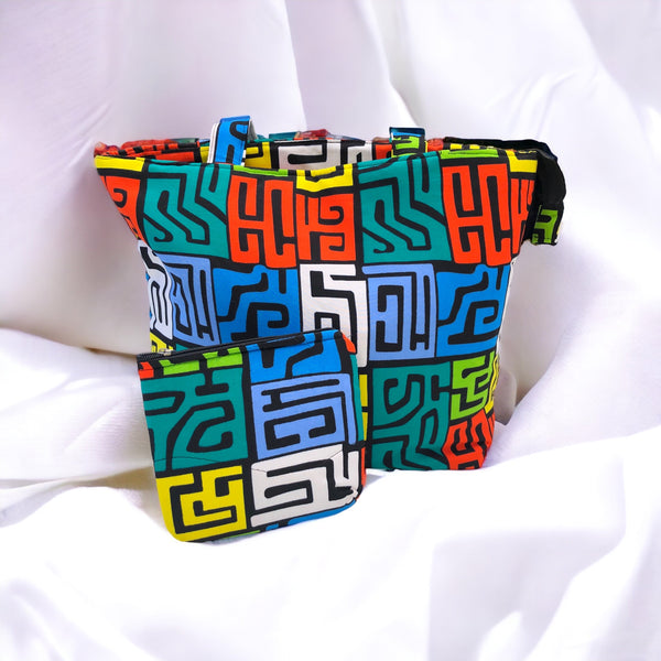 African Print Tote Bag