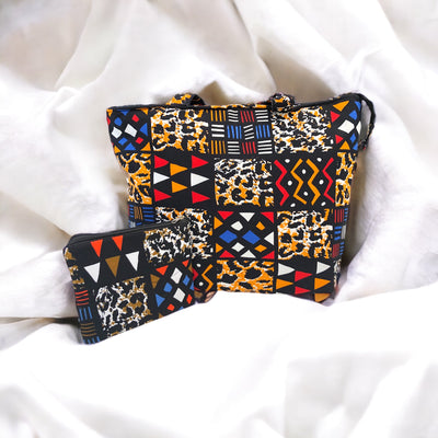 African Print Tote Bag